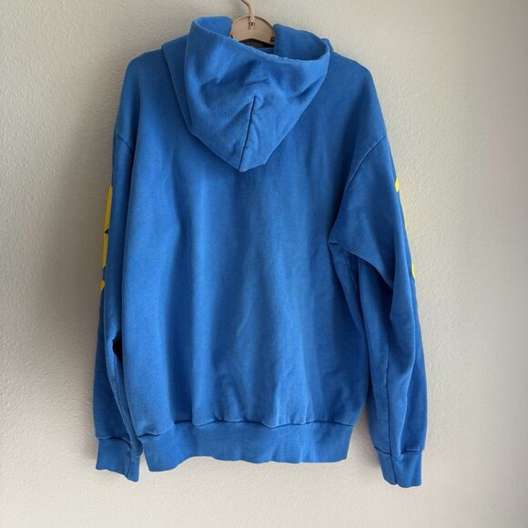 RARE 1st Run Kevin Abstract Video Store Blue&Yellow Mega Puff Hoodie Sweatshirt - Picture 2 of 8